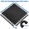 thumbnail image 4 of Yes4All Interlocking Exercise Foam Mats â€“ Interlocking Floor Mats for Gym Equipment â€“ Eva Interlocking Floor Tiles (24 Square Feet â€“ Black â€“ 6 pcs), 4 of 10