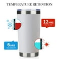 thumbnail image 3 of MEWAY 20oz Tumbler Cup Double Wall Vacuum Insulated Travel Mug Bulk, Stainless Steel Tumblers with Lid and Straw, Durable Powder Coated Coffee Cups for Cold & Hot Drinks (White, 1), 3 of 9