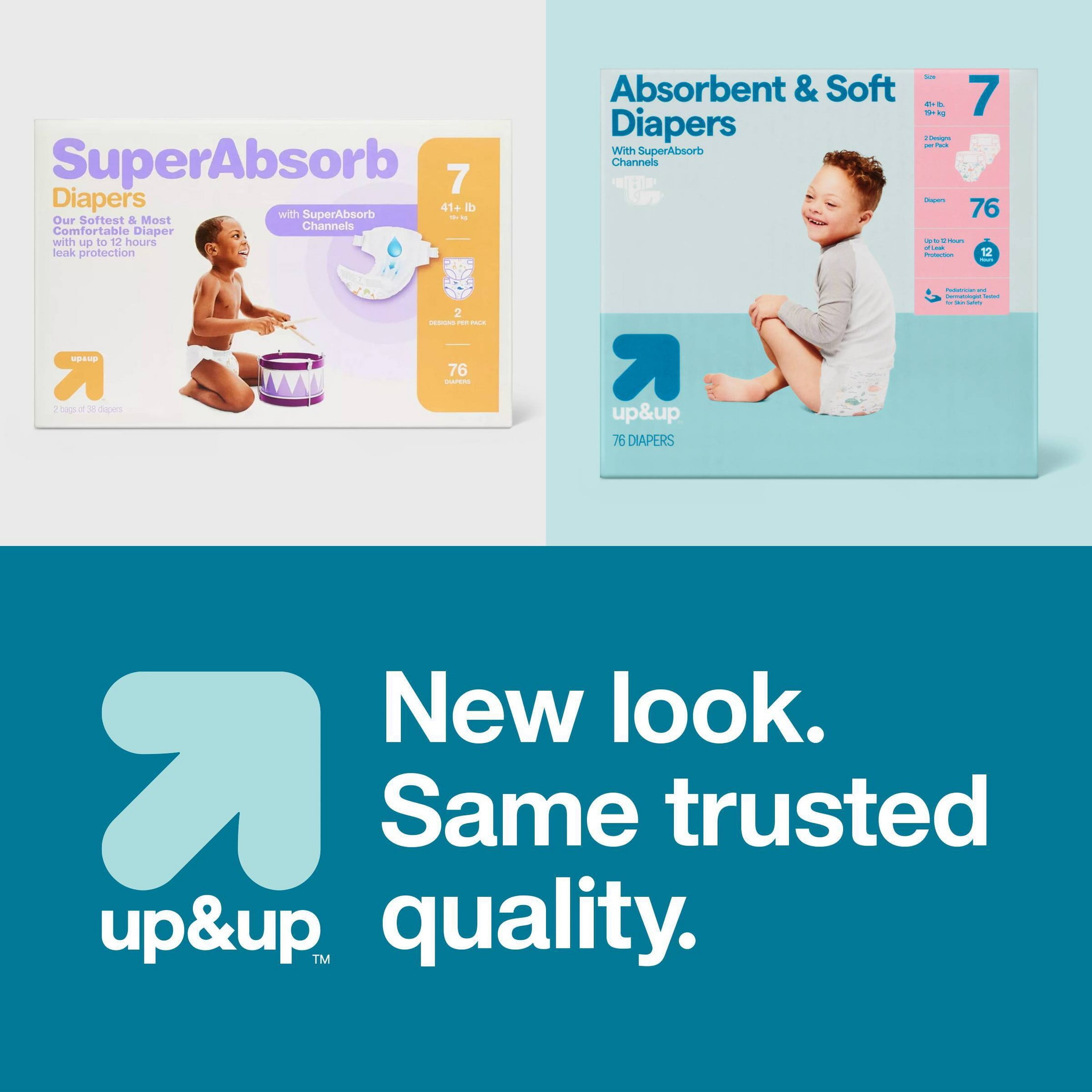 Disposable Diapers - Size 8 - 64ct (Color or Pattern May Vary)