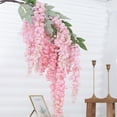 thumbnail image 5 of Artificial Flowers Silk Wisteria Vine Fake Silk Hanging Rattan Flower For Wedding Party Garden Outdoor Greenery Home Wall Decor, 5 of 10