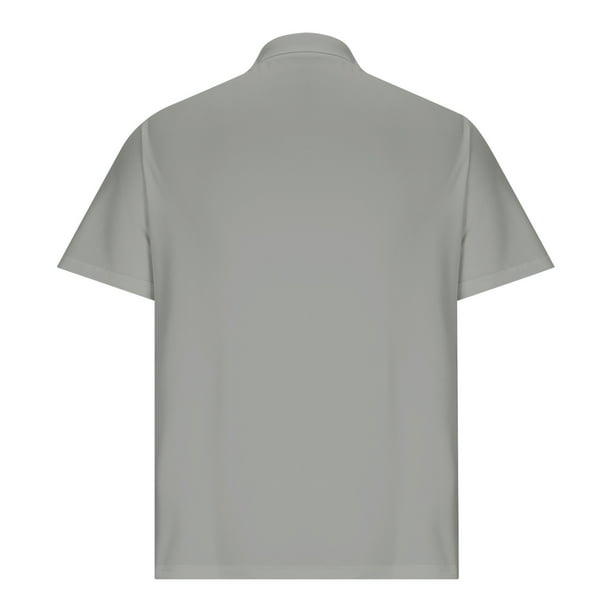 T-Shirts for Men under $10 Short Sleeve Turn Down Collar Buttons