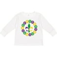 thumbnail image 3 of Inktastic Mardi Gras Beads and Fleur De Lis Boys or Girls Long Sleeve Toddler T-Shirt, 3 of 5