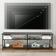 thumbnail image 2 of Slevoo TV Stand Up to 70" Table Entertainment Center for Living Room, Wood Finish, Gray, 2 of 8