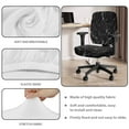thumbnail image 3 of FKELYI 4 Pcs Office Chair Covers Set Black Marble Texture Print Removable Computer Chair Slipcovers with Arm Rest Covers Anti-Dust Furniture Protector for Swivel Chair Armchair, 3 of 7