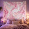thumbnail image 2 of Pink Marble Waves Across White Fabric, Dreamy Abstract Style for Abstract Art Fans, Aesthetic Wall Decor, Housewarming Gift, Tapestry Wall Hanging for Bedroom and Dorm, 2 of 6