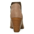 thumbnail image 2 of AQUA COLLEGE Womens Gray Waterproof Nellie Pointed Toe Stacked Heel Zip-Up Leather Booties 9 M, 2 of 4