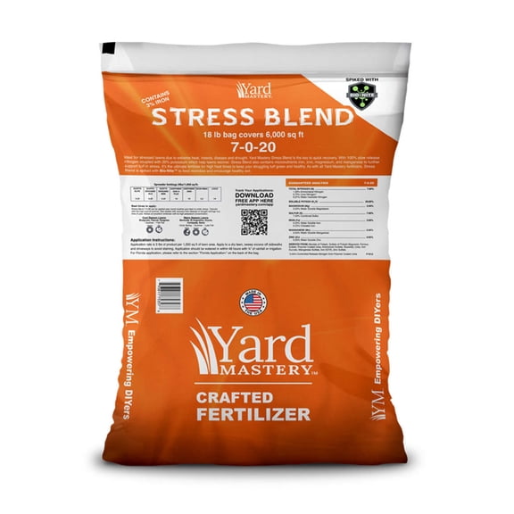 7-0-20 Stress Blend 3% Iron - Bio-Nite - Granular Lawn Fertilizer | Yard Mastery