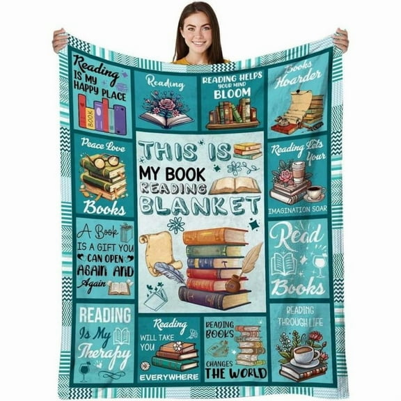 Soft Funny Throw Blanket Cute Book Lovers Gifts For Women Librarian Gifts For Book Lovers Book Club Gifts For Reading Lover Bookish Gifts On Birthday Graduation Book Blanket Reading Blanket