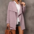 thumbnail image 5 of Lovskoo 2024 Cardigan Sweaters for Women Open Front Lapel Collar Loose Long Sleeve Cardigan Purple, 5 of 9