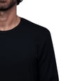 thumbnail image 3 of Playera Manga Larga Para Hombre De Algodón Pima y Tela Spandex Unbranded Co Long Sleeve Crew Neck Black L, 3 of 6
