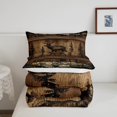 thumbnail image 5 of Erosebridal Deer Moose Comforter Set Full Rustic Cabin Lodge Bedding Comforter Sets Adults Men Woodland Hunting Wildlife Animal Bedding Set Country Farmhouse Quilt Duvet Brown, 5 of 6