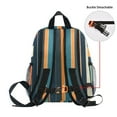 thumbnail image 5 of FORMRS School Backpack with Front Zippered Pocket 12" Student Travel Daypack, Navy Blue Stripes, 5 of 6