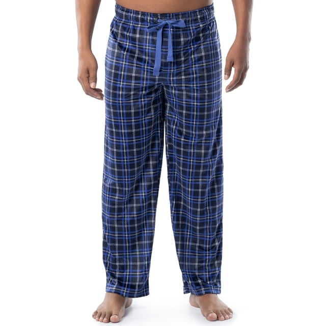 Pantalón de Pijama para Hombre IZOD Lite Touch Fleece a Cuadros Azul Marino Talla L