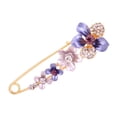 thumbnail image 1 of Brooch Pin 3D Flower Decor Scarf Pin with Rhinestone Inlay Thick Stable Lock Anti-exposure Suits Coats Sweaters Pin, 1 of 8