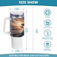 thumbnail image 3 of Dolphins Sky Waves 40 oz Tumbler with Handle Insulated&nbsp;Travel Mug&nbsp;Lid Straw Leak Proof Steel Vacuum Water Bottles Glasses Fits in Car Cup Holder, 3 of 7