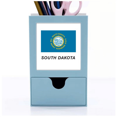 thumbnail image 1 of South Dakota Flag Profile Desk Supplies Organizer Pen Holder Card, 1 of 3