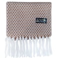 thumbnail image 4 of Bufanda Hecha a Mano AlpacaBrownWhite 2Pzas Café/Blanco 170cm x 21cm Hechas a Mano Alpaca., 4 of 4