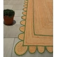 thumbnail image 2 of KLAVATE Natural Jute Hand Braided Scalloped Area Rug, 2 of 5