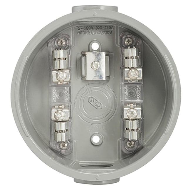 Base Medidor de Luz IUSA 4 Terminales De Latón gris