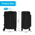 thumbnail image 6 of TBAU Ride-On Suitcase for Kids with Seat, Front Opening Carry-On Luggage, 360° Lockable Spinner and TSA Lock, Black, 6 of 9