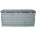 thumbnail image 5 of Gzxs 75 Gallon Outdoor Storage Deck Box on Wheels, All Weather Sun-proof Moveable Patio Storage Box Chest for Patio Furniture Outdoor Cushions,Garden Tools and Pool Toys (Gray), 5 of 9