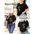 thumbnail image 7 of Anbech Christian Shirts Women Faith T Shirts Plus Size Graphic Shirts Oversized Short Sleeve Loose Tee, 7 of 7