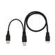 thumbnail image 5 of Cable USB, Cable Micro-B, Disco Duro Móvil Negro De 50 Cm Disco Duro Móvil Micro USB 3.0 Macho Estándar USB 3.0 Macho USB HUB Micro-B Macho Y-cable Teléfono Móvil ANGGREK Male to Micro b   Male Power, 5 of 6