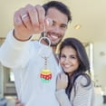 thumbnail image 2 of GUANGHONG Easter Egg Keychain Pendant Acrylic Colorful Flower Rabbit Keychain Cute Key Decoration Backpack Decoration for Gift, 2 of 6