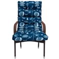 thumbnail image 3 of SAYFUT Rocking Chair Cushion with Ties, Thicken High Back Chair Pad, Retro Colorful Floral Printed Chair Pad Seat Cushion Indoor Outdoor, 3 of 7