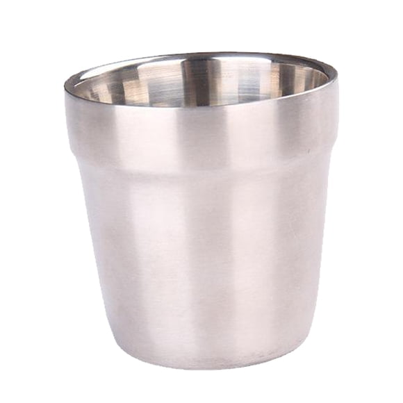 Yuarrent Taza de Camping Mini doble capa a prueba de fugas café té de la leche bebida viaje barbacoa taza de agua para cena fiesta senderismo Kits de desorden para acampar Yuarrent OD031799-00