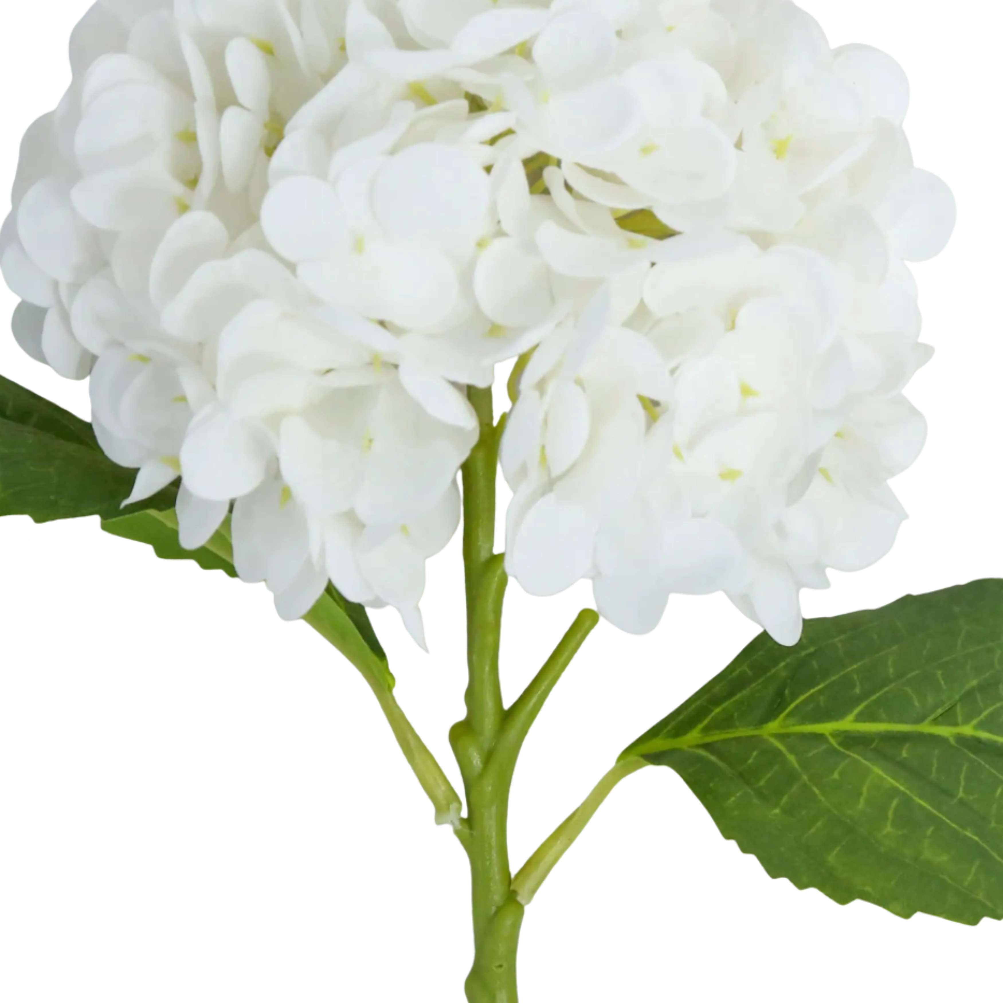My Texas House Faux Hydrangea Stem, White, 17.75