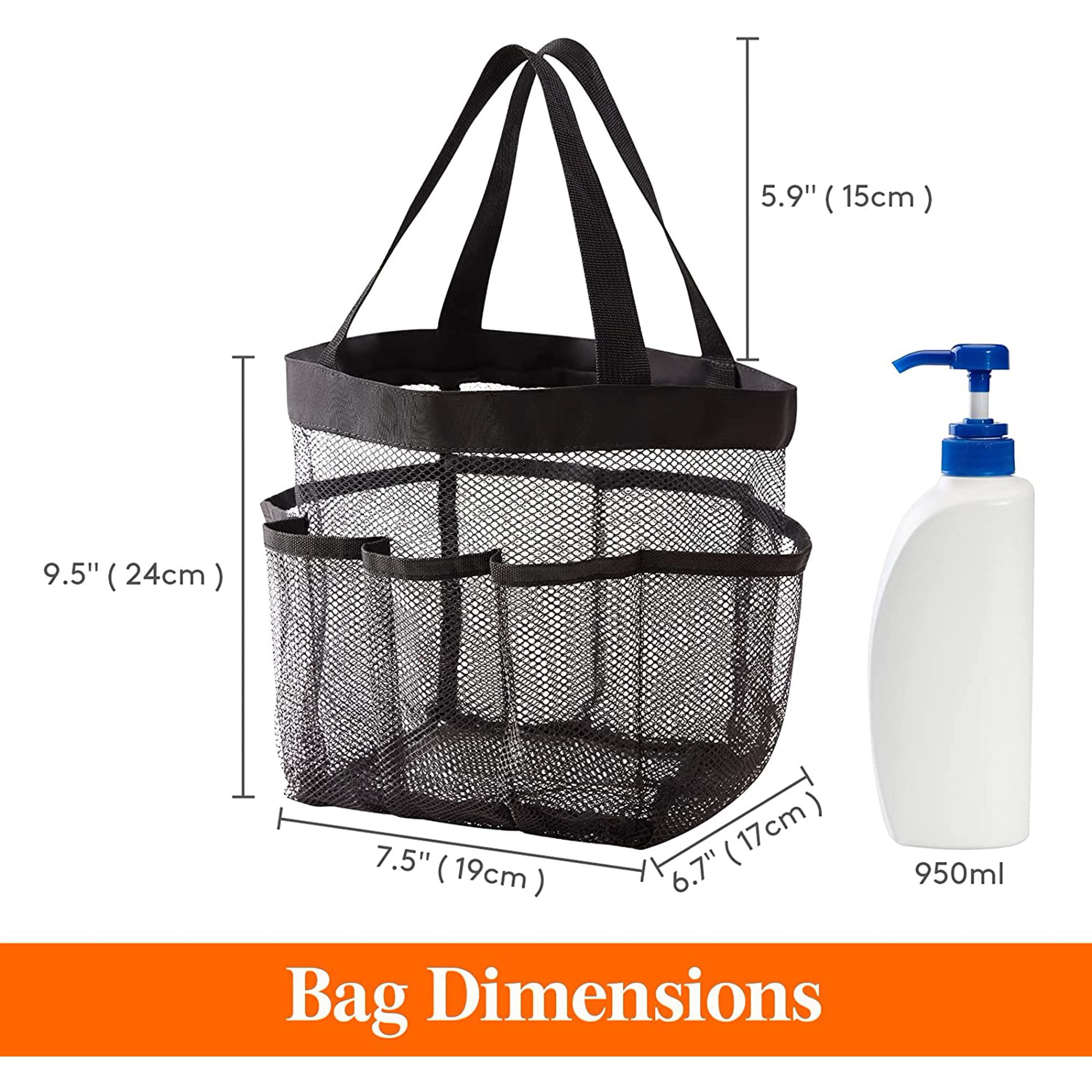 Portable Mesh Shower Caddy Roomy and Sturdy 8 Basket Pockets Storage Mesh Shower  Caddy for Men - AliExpress