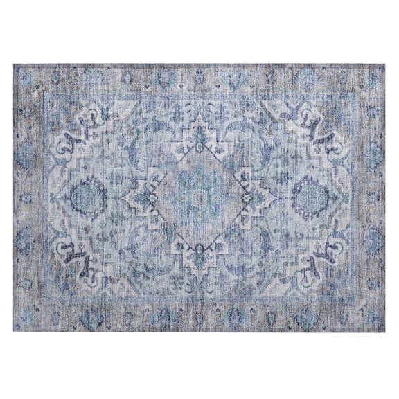 Dalyn Rugs Machine Washable Indoor/Outdoor Chantille ACN2163 Blue 1'8" x 2'6" Rug