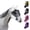 White, variant on Reflective Horse Fly Mask Ears & Fringes Safety Yellow-Medium (Cob)