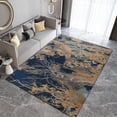 thumbnail image 2 of Autumn Dry Branch Area Rugs, 4x6ft Navy Blue Luxury Large Bedroom Carpet, Foldable Washable Rubber Backed Non Slip Indoor Outdoor Rug, 2 of 6