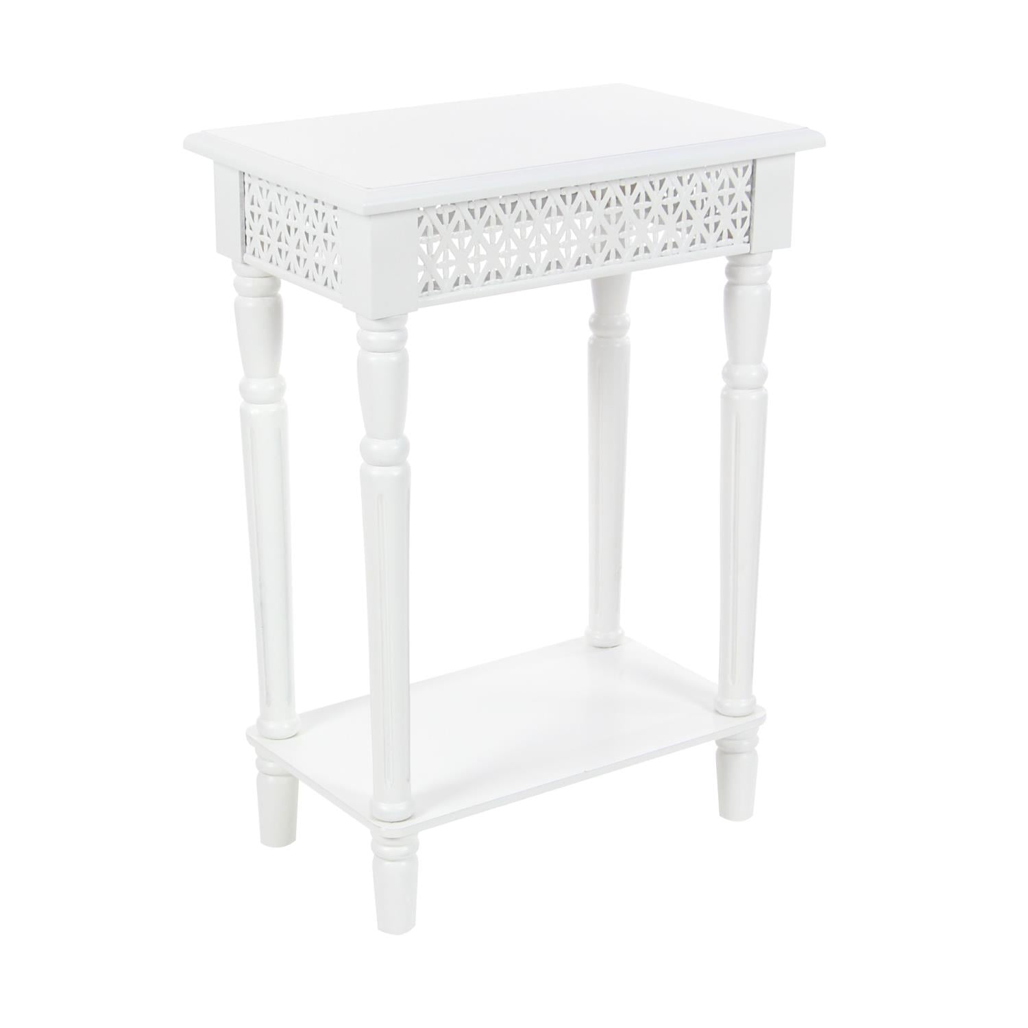 Zimlay Modern White Wooden Side Table 60174