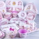 thumbnail image 2 of Juego de vajilla Kawaii Sanrio Hello Kitty para niños, cubiertos de dibujos animados, cuenco de cocina, plato, tenedor, cuchara, juego de cubiertos de vidrio de agua, 2 of 4