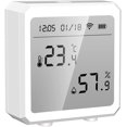 thumbnail image 1 of Tuya Smart WiFi Sensor de temperatura y humedad Higrómetro interior Termómetro APP Control remoto con pantalla LCD T&H Sensor ℃/℉ Modelo compatible conmutable: Blanco - modelo:Blanco ZefeiWu 8390614376427, 1 of 1