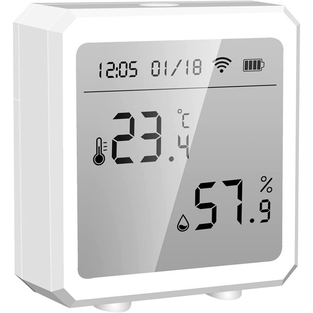 Tuya Smart WiFi Sensor de temperatura y humedad Higrómetro interior Termómetro APP Control remoto con pantalla LCD T&H Sensor ℃/℉ Modelo compatible conmutable: Blanco - modelo:Blanco ZefeiWu 8390614376427
