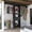 Black, variant on Bedroom Dark Walnut 250 Closet With Five Shelves, Drawer, Rods - Modern Decorative Storage System In For Open One Three Metal Style