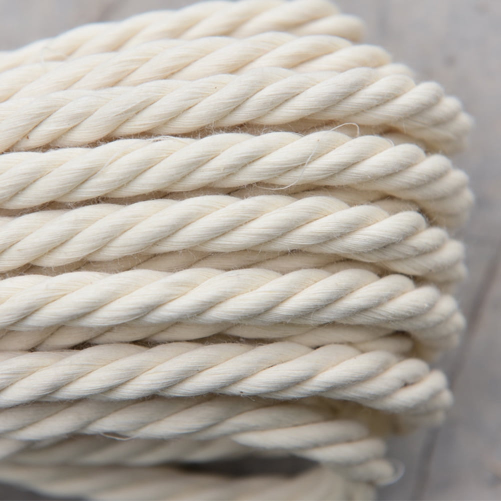 RENACLIPY Natural Cotton Rope Cord for Home Use, Unbleached Beige Twine for Plant Hangers, Wall Decor, Crafts and Projects