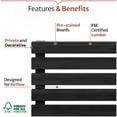 thumbnail image 4 of 4 ft H x 3.5 ft W x 1.2 ft L Enclo Wood Privacy Screen with Planter Box, Raised Garden Bed with Trellis for Climbing Plants Outdoor, Privacy Planter for Patio or Deck, Tacoma Charcoal EC18048, 4 of 10