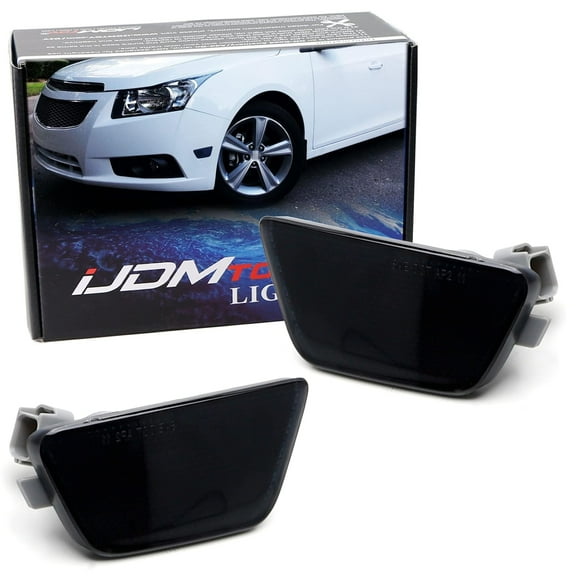 OEM-Spec Dark Smoked Lens Front Bumper Side Marker Lamp Housings For 2011-2015 Chevrolet Cruze