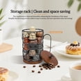 thumbnail image 4 of AEVXKHI Coffee Pod Holder with Lid, 1 Pack Large Capacity K Cup Holder with Rustic Wooden Base, Black Wire Coffee Storage Basket for Kitchen Countertop, Cylinder Cafe Bar Organizer Accessories, 4 of 11