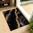 thumbnail image 3 of Bleum Cade Marble Swirl Abstract Area Rugs 2x3 Entryway Rug,Black Gold Non Slip Washable Door Mat Outdoor Indoor Welcome Mat for Entrance, 3 of 10