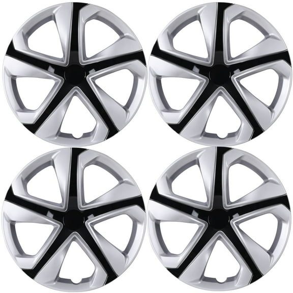 4 Pack 16" Hubcaps Wheel Rims Cover for 2016-2025 Honda Civic Sedan,Compatible with Steel Wheels Snap on Installation ABS PCSilver Lacquer & Black Lacquer