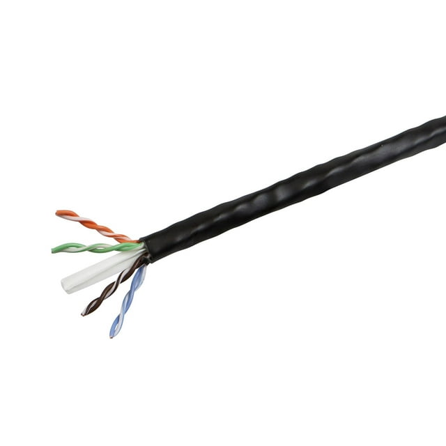 Monoprice Cat6 CMP Bulk Cable - 1000 Feet - Black | UTP, UL, Solid, 23AWG, 550Mhz, Pure Bare Copper Wire, Plenum, Reelex II