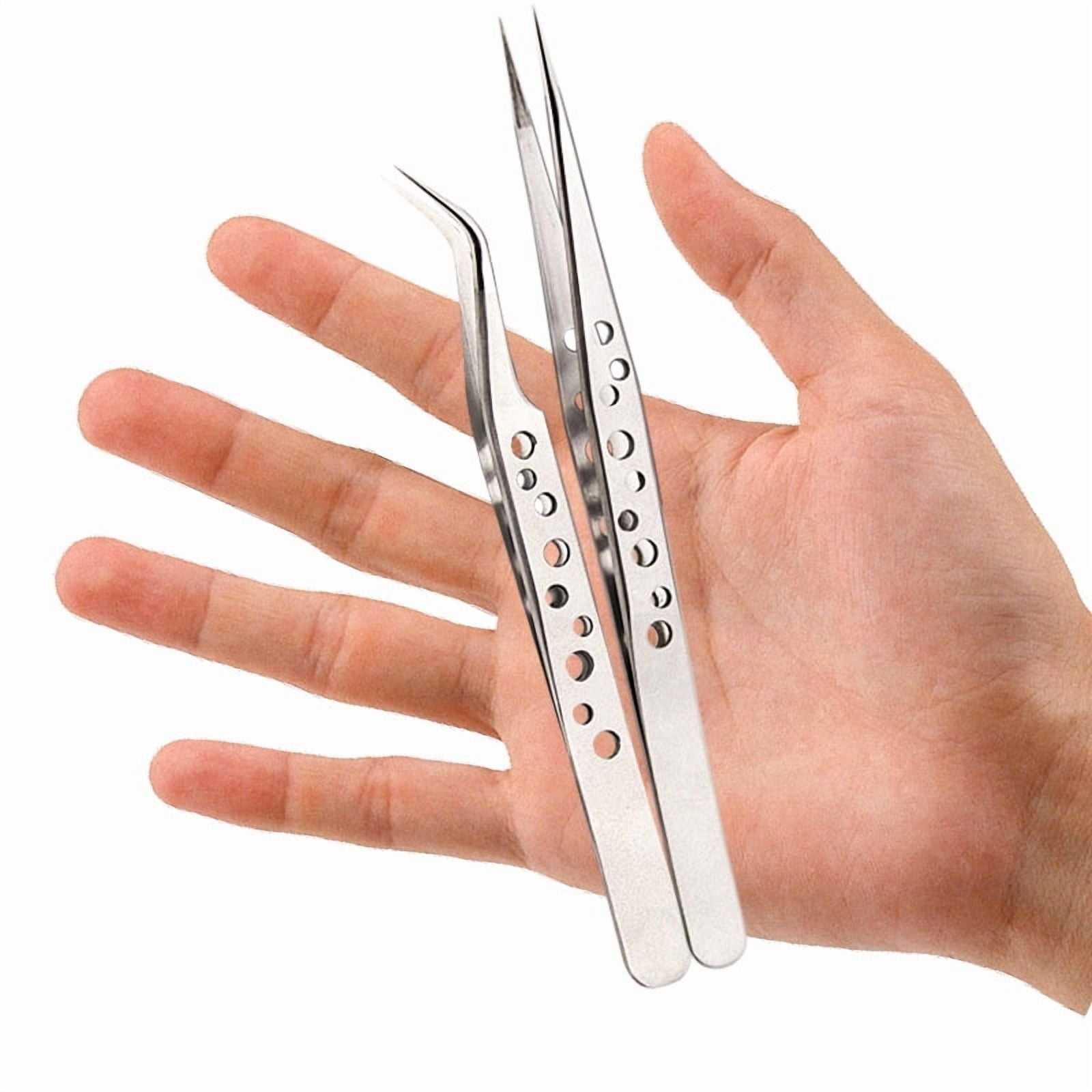 Stainless non-magnetic eyelash extension tweezers eyelash tweezers false eyelash tweezers 3D lash tweezer
