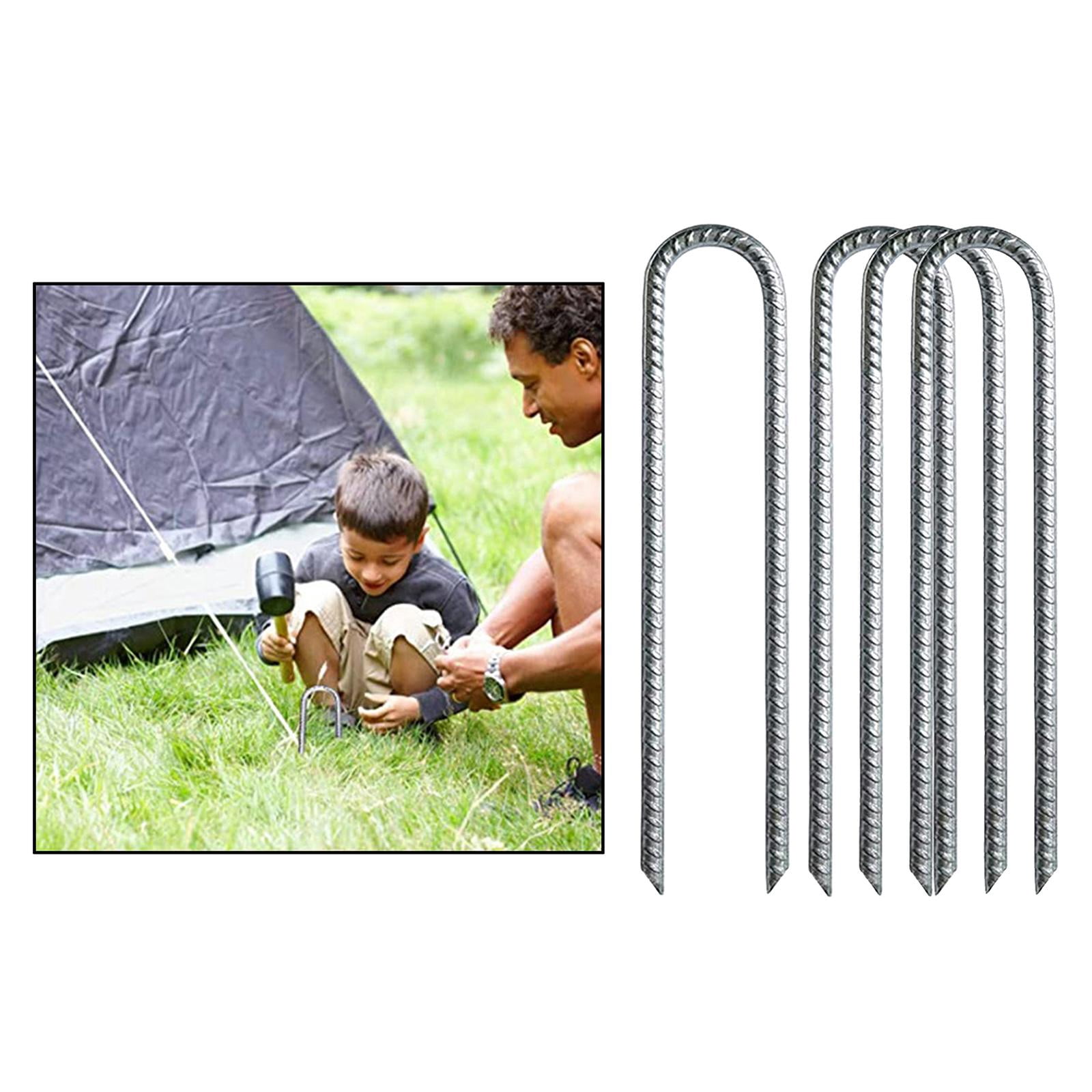 4x Heavy Duty Trampoline Stakes 12inch Galvanized Wind Ground Anchors Pegs for Camping Tents Bouncy Castles Accessories