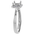 thumbnail image 3 of 14K White Gold Natural Diamond Halo Engagement Ring Round 0.99 cttw, size 5.5, 3 of 3